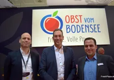 Die aktuelle und zukünftige Geschäftsführung der Obst vom Bodensee Vertriebsgesellschaft: (v.l.n.r.) Christian Rothfuss, Tim Strübing und Nico Grundler.